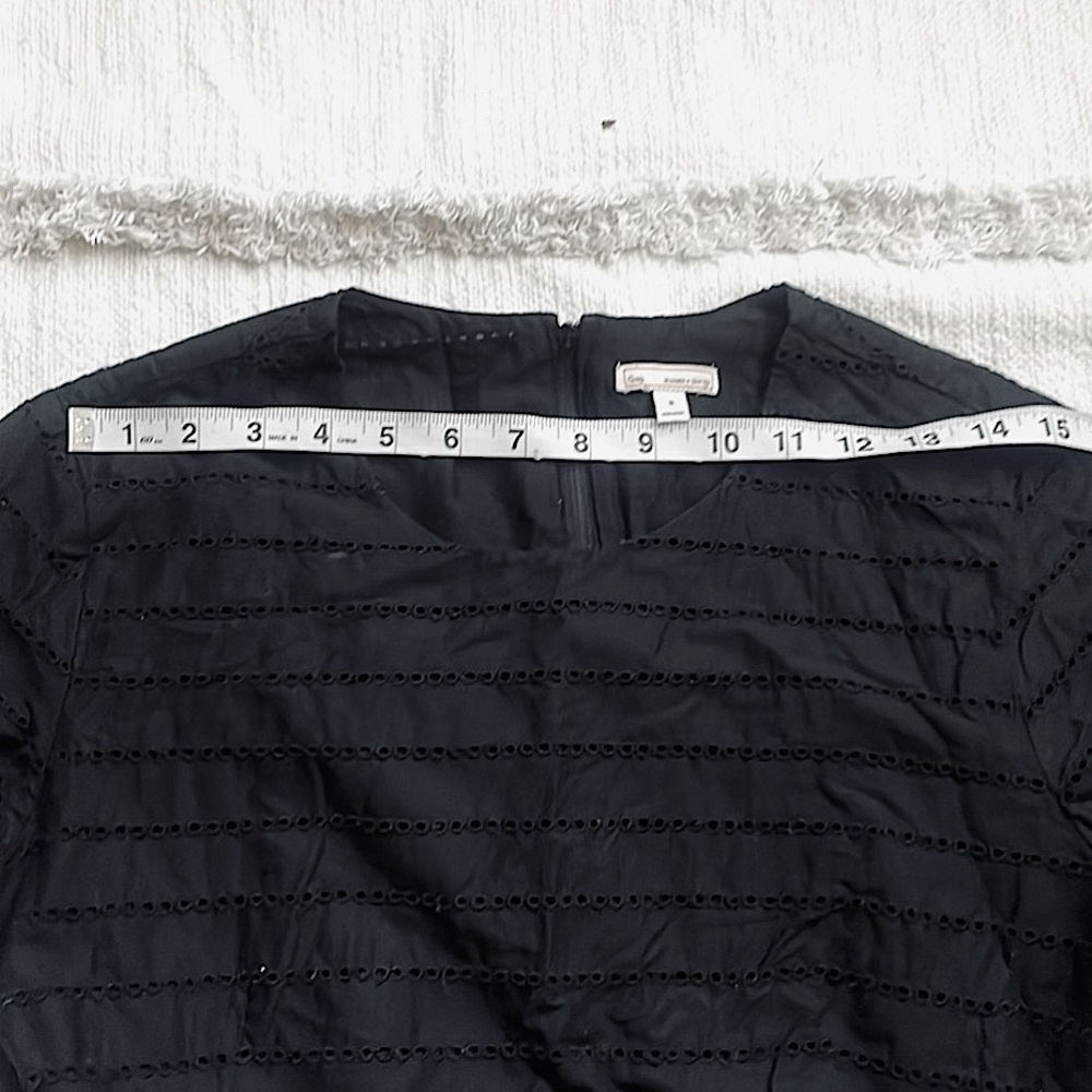 GAP black fit and flare textured dress size 8 - Picture 8 of 11